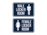 Signs ByLITA Classic Framed Male and Female Locker Room Wall or Door Sign