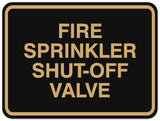 Signs ByLITA Classic Framed Fire Sprinkler Shut Off Sign - Easy Installation | Durable Wall or Door
