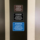 Signs ByLITA Classic Framed Attention - We assume no responsibility for any harm to you or your belongings while on our premises Door or Wall Sign Easy Installation | Warning Health & Safety | Office & Venues