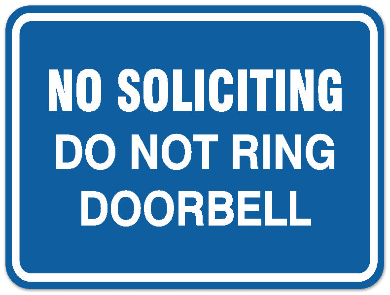 Signs ByLITA Classic Framed NO SOLICITING DO NOT RING DOORBELL Door or Wall Sign Durable ABS Plastic | Laser Engraved | Easy Installation | Elegant Design
