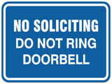 Signs ByLITA Classic Framed NO SOLICITING DO NOT RING DOORBELL Door or Wall Sign Durable ABS Plastic | Laser Engraved | Easy Installation | Elegant Design