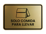Signs ByLITA Classic Framed Solo Comida para llevar Door or Wall Sign