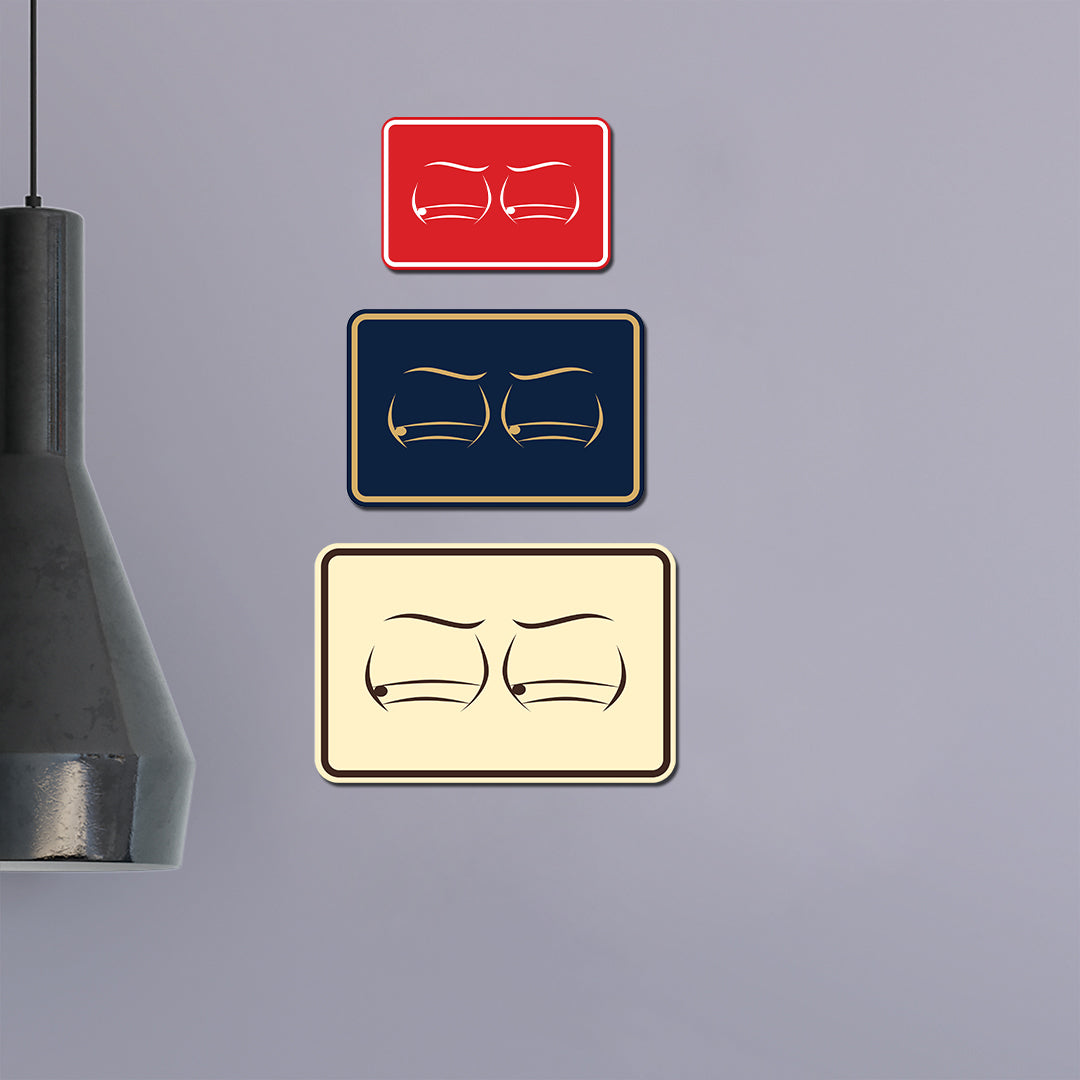 Signs ByLITA Classic Framed Two Eyes Graphic Surveillance Wall or Door Sign