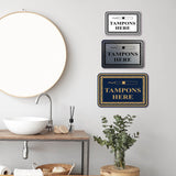 Signs ByLITA Classic Framed Tampons Here Vintage Bathroom Wall or Door Sign