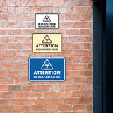 Signs ByLITA Classic Framed Attention: Biohazard Zone Door or Wall Sign Easy Installation | Health And Safety | Building And Warning Signs
