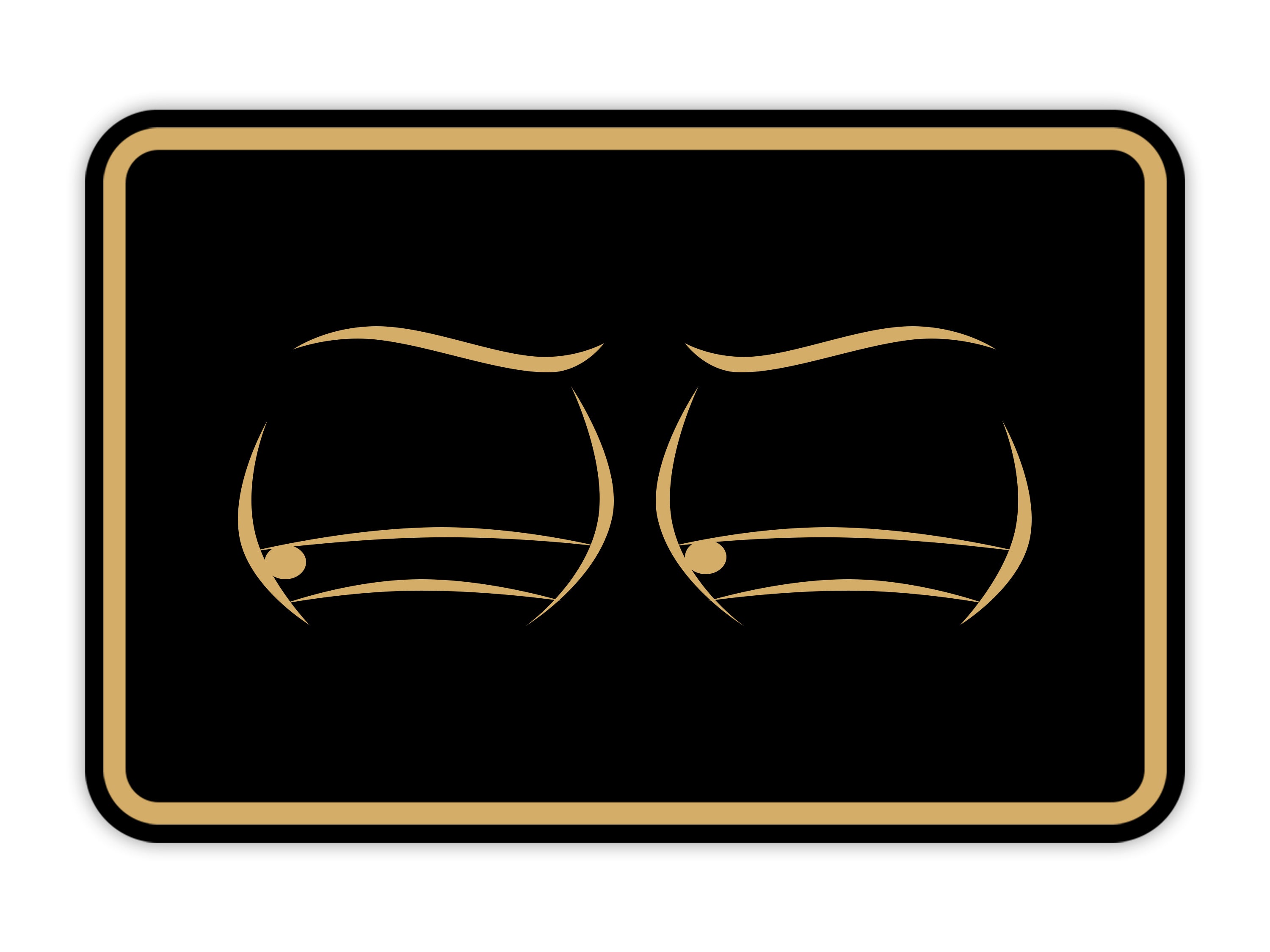 Signs ByLITA Classic Framed Two Eyes Graphic Surveillance Wall or Door Sign