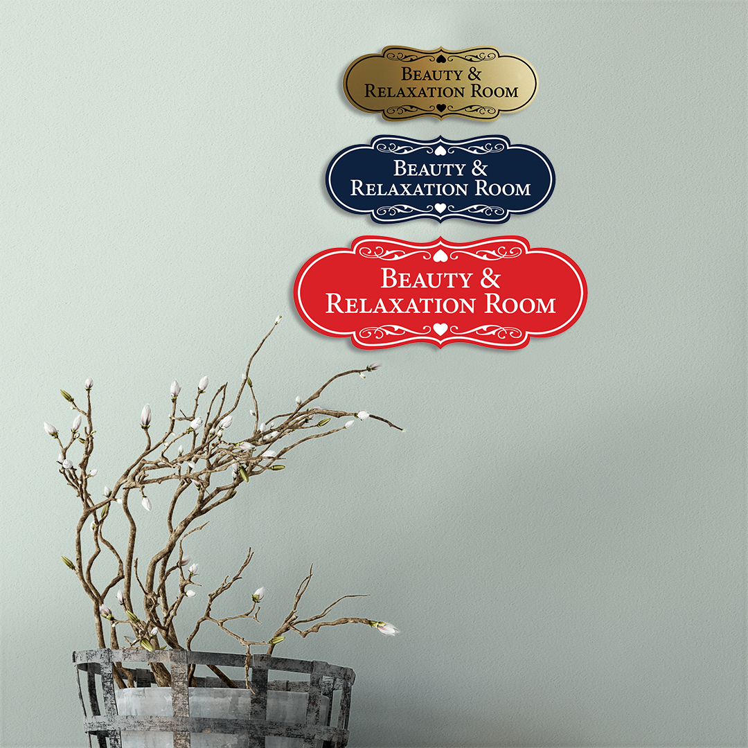 Signs ByLITA Designer Beauty & Relaxation Room Wall or Door Sign