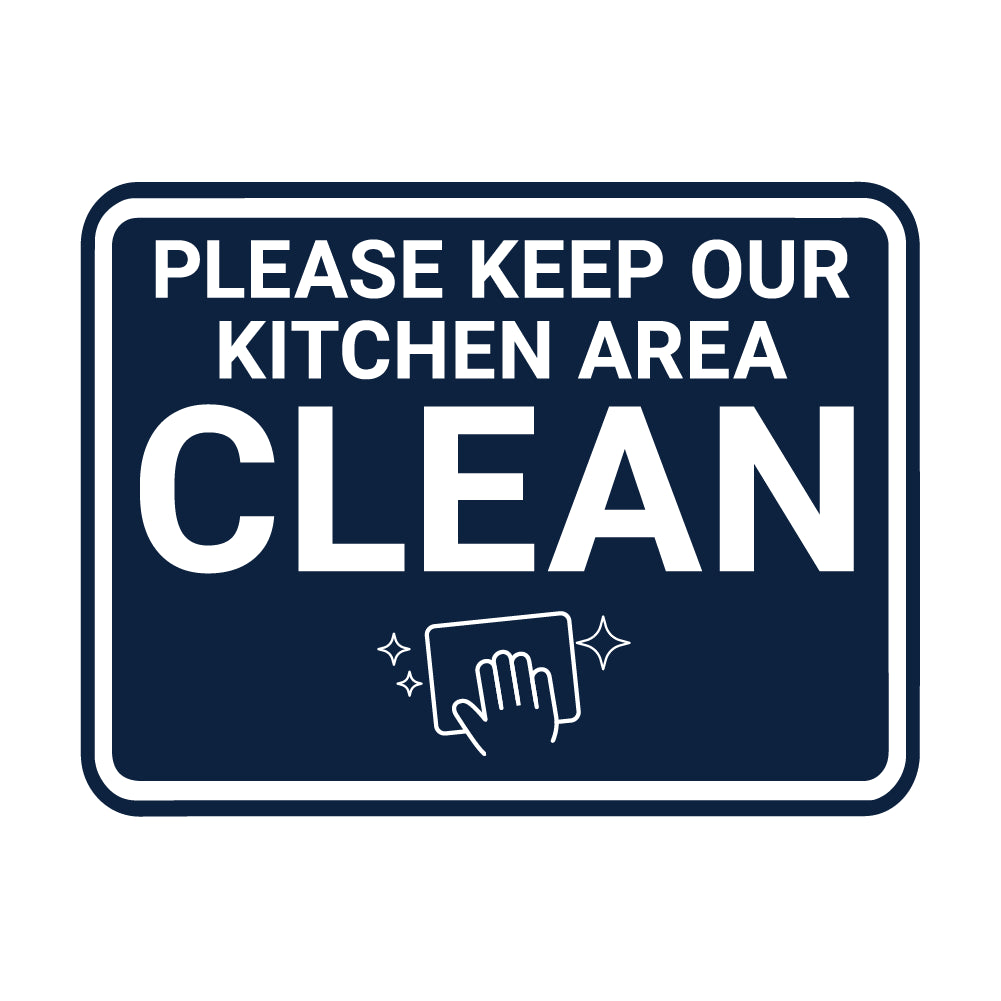 Signs ByLITA Classic Framed Please Keep Our Kitchen Area Clean Wall or Door Sign