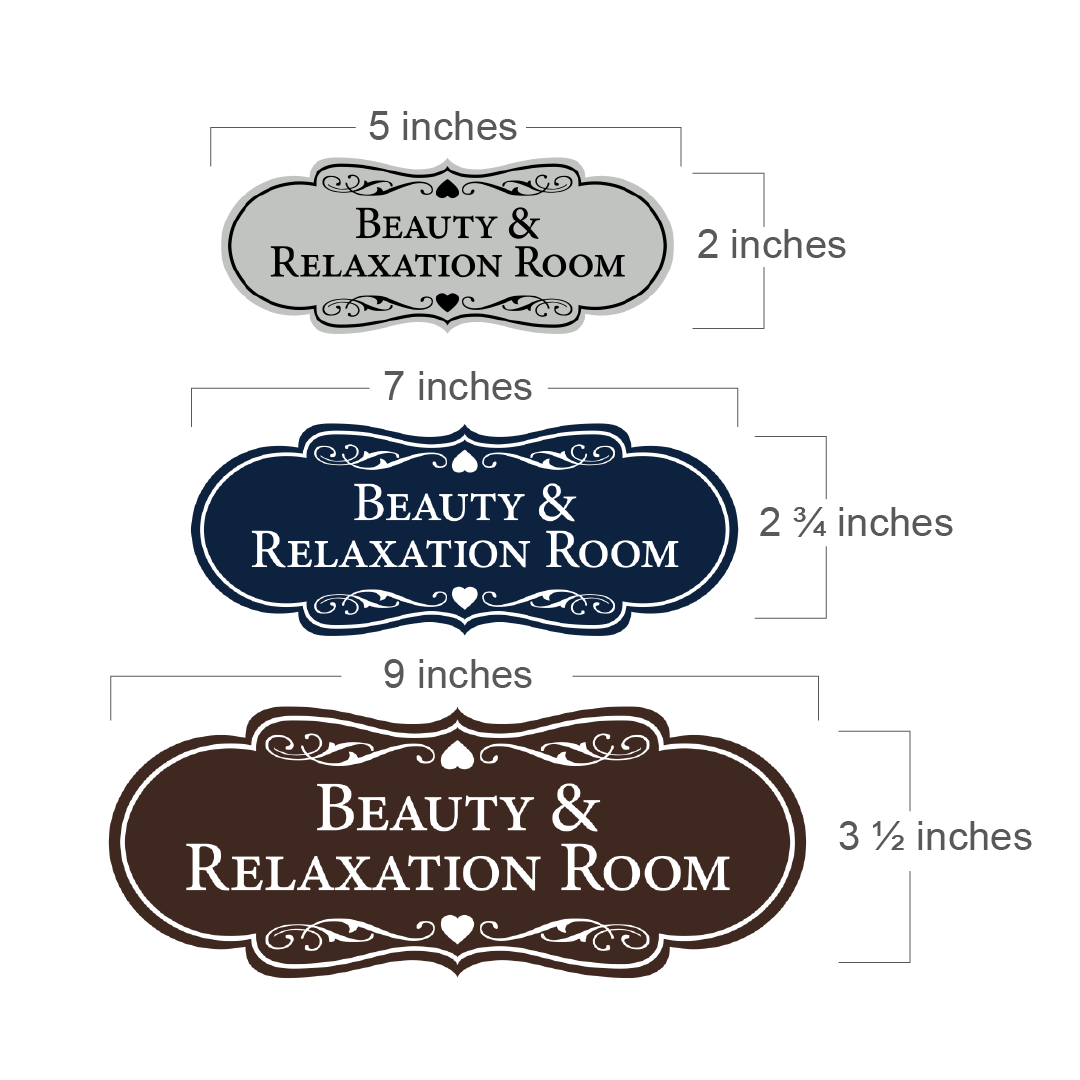 Signs ByLITA Designer Beauty & Relaxation Room Wall or Door Sign