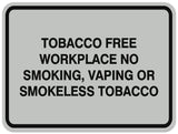 Signs ByLITA Classic Framed TOBACCO FREE WORKPLACE NO SMOKING, VAPING OR SMOKELESS TOBACCO Door or Wall Sign Durable ABS Plastic | Laser Engraved | Easy Installation | Elegant Design