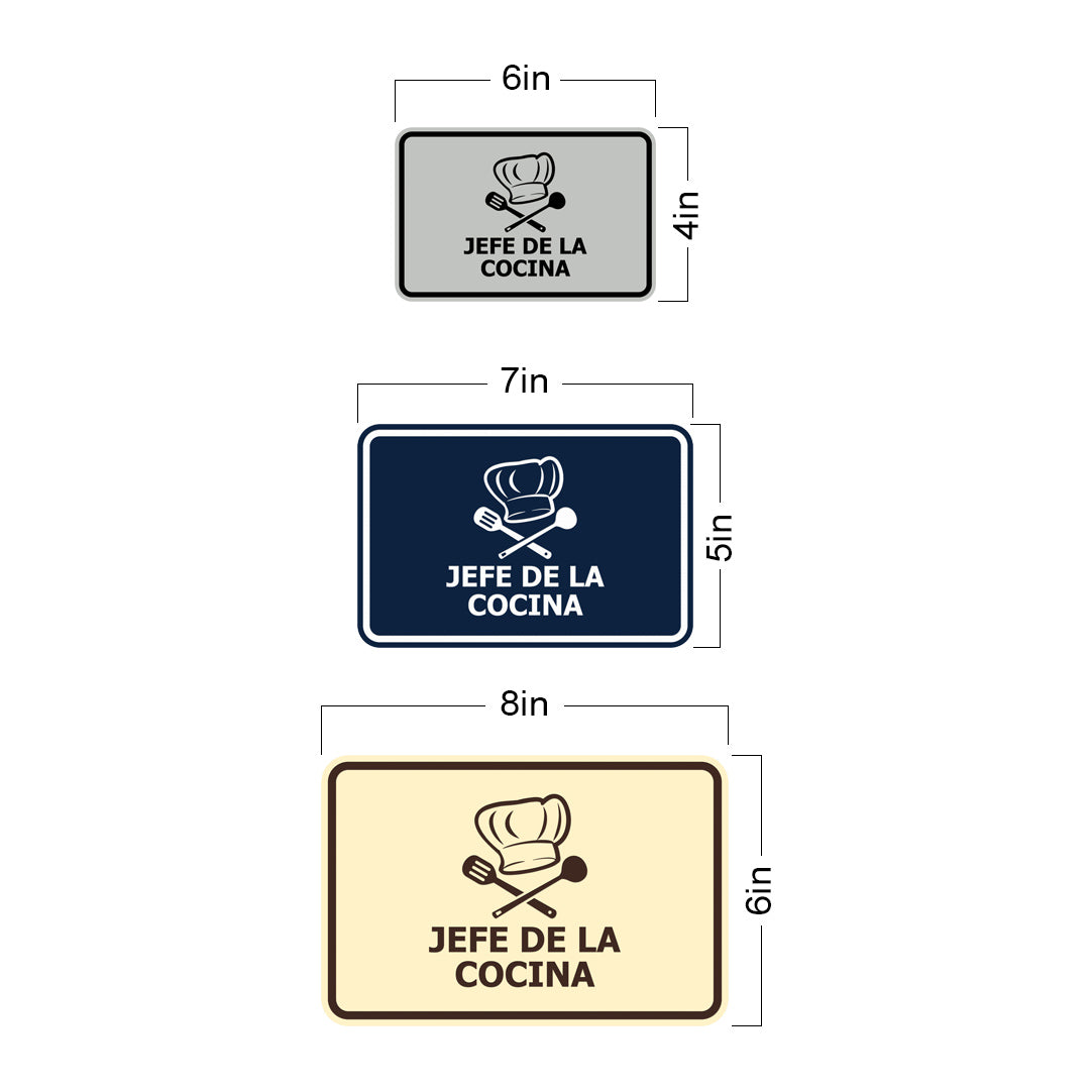 Signs ByLITA Classic Framed Jefe de la Cocina Door or Wall Sign
