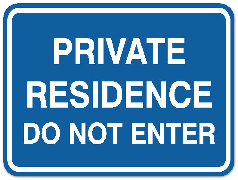 Signs ByLITA Classic Framed PRIVATE RESIDENCE DO NOT ENTER Door or Wall Sign Durable ABS Plastic | Laser Engraved | Easy Installation | Elegant Design