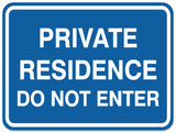 Signs ByLITA Classic Framed PRIVATE RESIDENCE DO NOT ENTER Door or Wall Sign Durable ABS Plastic | Laser Engraved | Easy Installation | Elegant Design