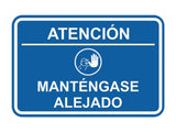 Signs ByLITA Classic Framed Atención: Mantengase Alejado Door or Wall Sign Easy Installation | Health And Safety | Building And Hospitality