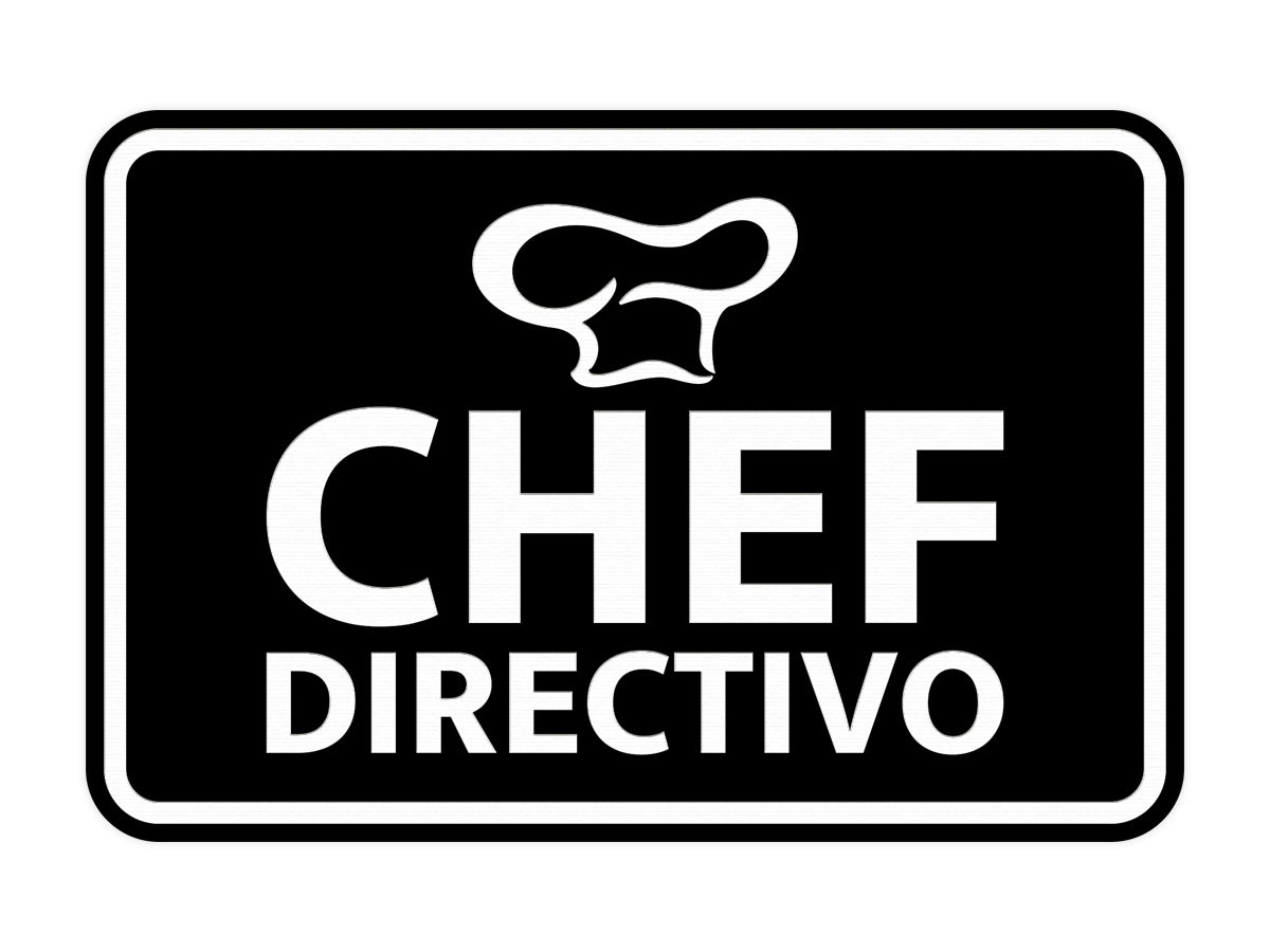 Signs ByLITA Classic Framed Chef Directivo Door or Wall Sign