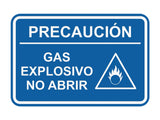 Signs ByLITA Classic Framed Precaución Gas Explosivo - No Abrir Door or Wall Sign Easy Installation | Health And Safety | Building And Hospitality