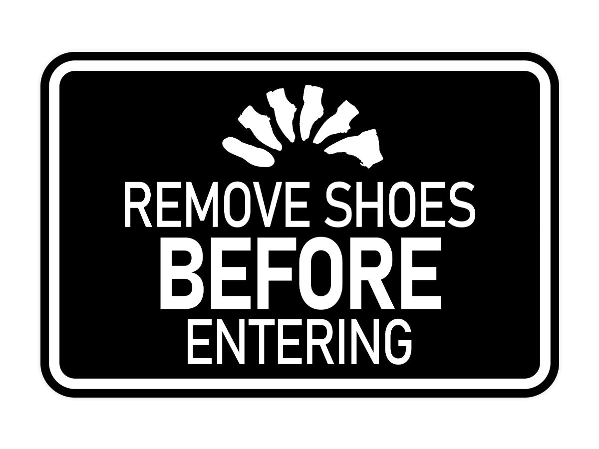 Signs ByLITA Classic Framed Remove Shoes Before Entering Wall or Door Sign