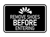 Signs ByLITA Classic Framed Remove Shoes Before Entering Wall or Door Sign