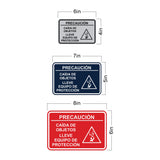 Signs ByLITA Classic Framed Precaución Caída de Objetos Lleve Equipo de protección Door or Wall Sign Easy Installation | Health And Safety | Building And Hospitality