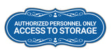 Signs ByLITA Designer Authorized Personnel Only Access to Storage Wall or Door Sign