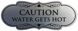 Signs ByLITA Designer Caution Water Gets Very Hot Sign - Easy Installation | Durable Wall or Door Sign