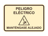 Signs ByLITA Classic Framed Peligro Eléctrico Manténgase Alejado Door or Wall Sign Easy Installation | Health And Safety | Building And Hospitality