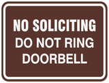 Signs ByLITA Classic Framed NO SOLICITING DO NOT RING DOORBELL Door or Wall Sign Durable ABS Plastic | Laser Engraved | Easy Installation | Elegant Design