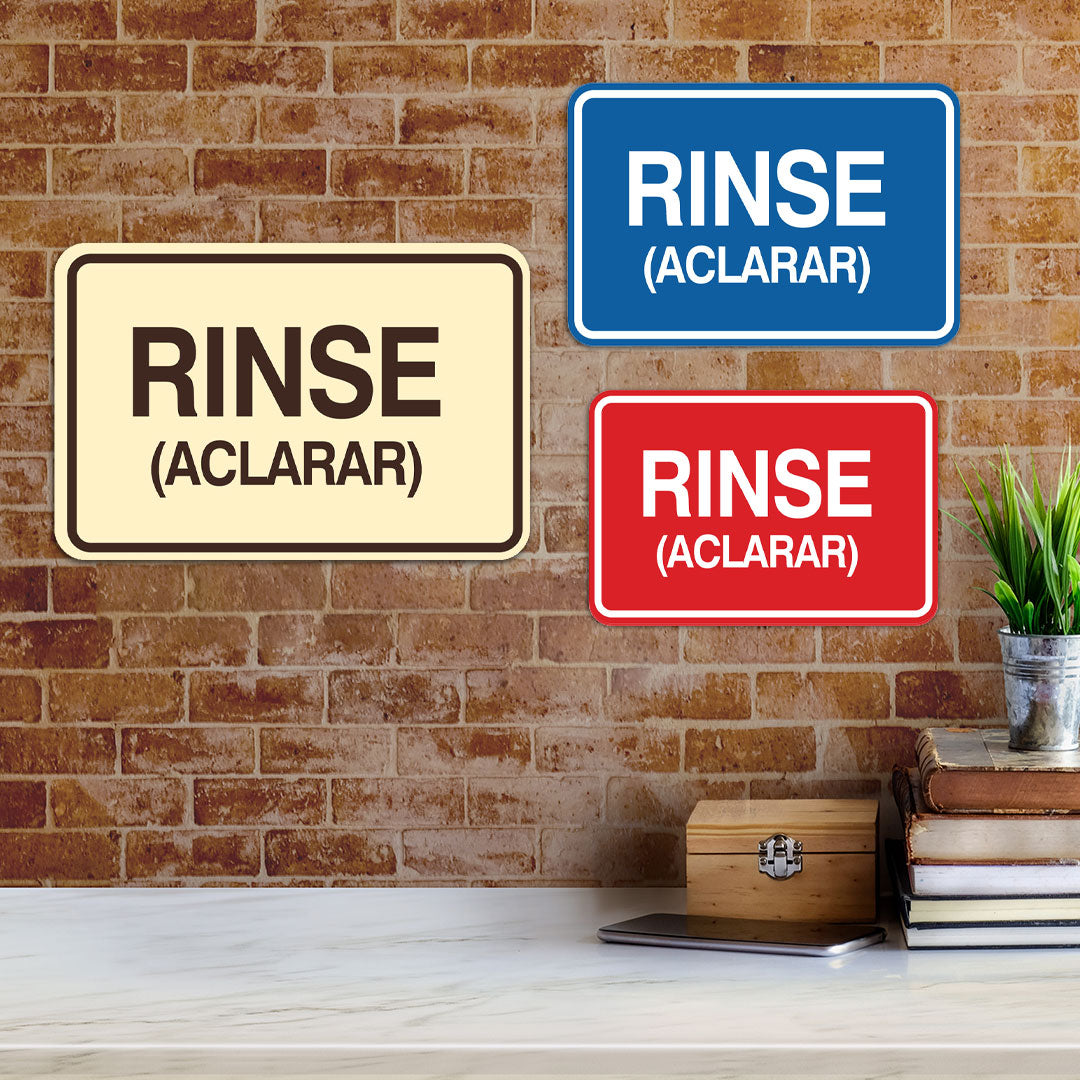 Signs ByLITA Classic Framed Rinse (Aclarar) Wall or Door Sign