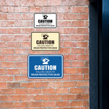 Signs ByLITA Classic Framed Caution: Falling Objects - Wear Protective Gear Door or Wall Sign Easy Installation | Health And Safety | Building And Warning Signs