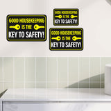 Classic Framed Plus Good Housekeeping Is The Key To Safety! Door or Wall Sign | Office Housekeeping Signage