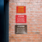 Signs ByLITA Classic Framed Attention! We Accept No Liability For Loss and Damage to Property or Personal Injury On These Premises Door or Wall Sign Easy Installation | Warning Health & Safety | Office & Venues