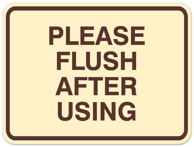 Signs ByLITA Classic Framed Please Flush After Using Sign - Easy Installation | Durable Material