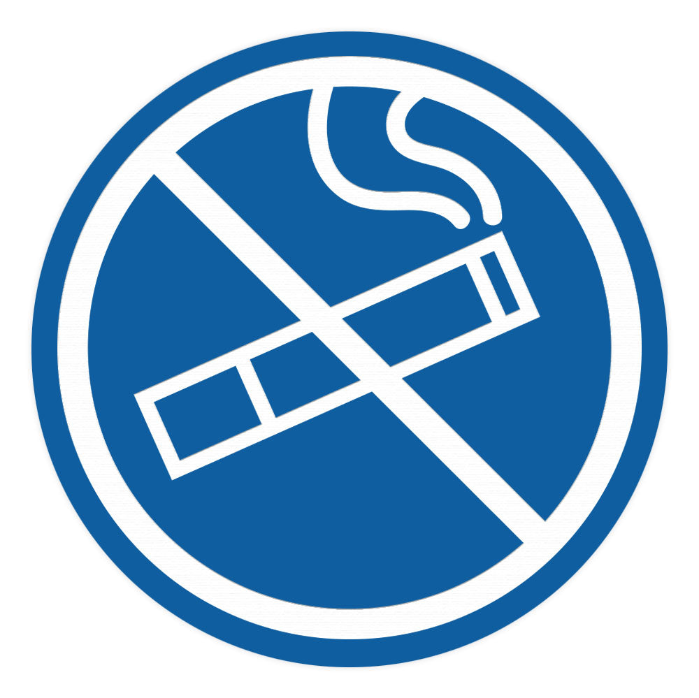 Signs ByLITA Circle No Smoking Graphic Door or Wall Sign | Easy Installation | Durable Construction | Promote Health And Safety | Caution Warning Sign for Home, Business and Office Spaces