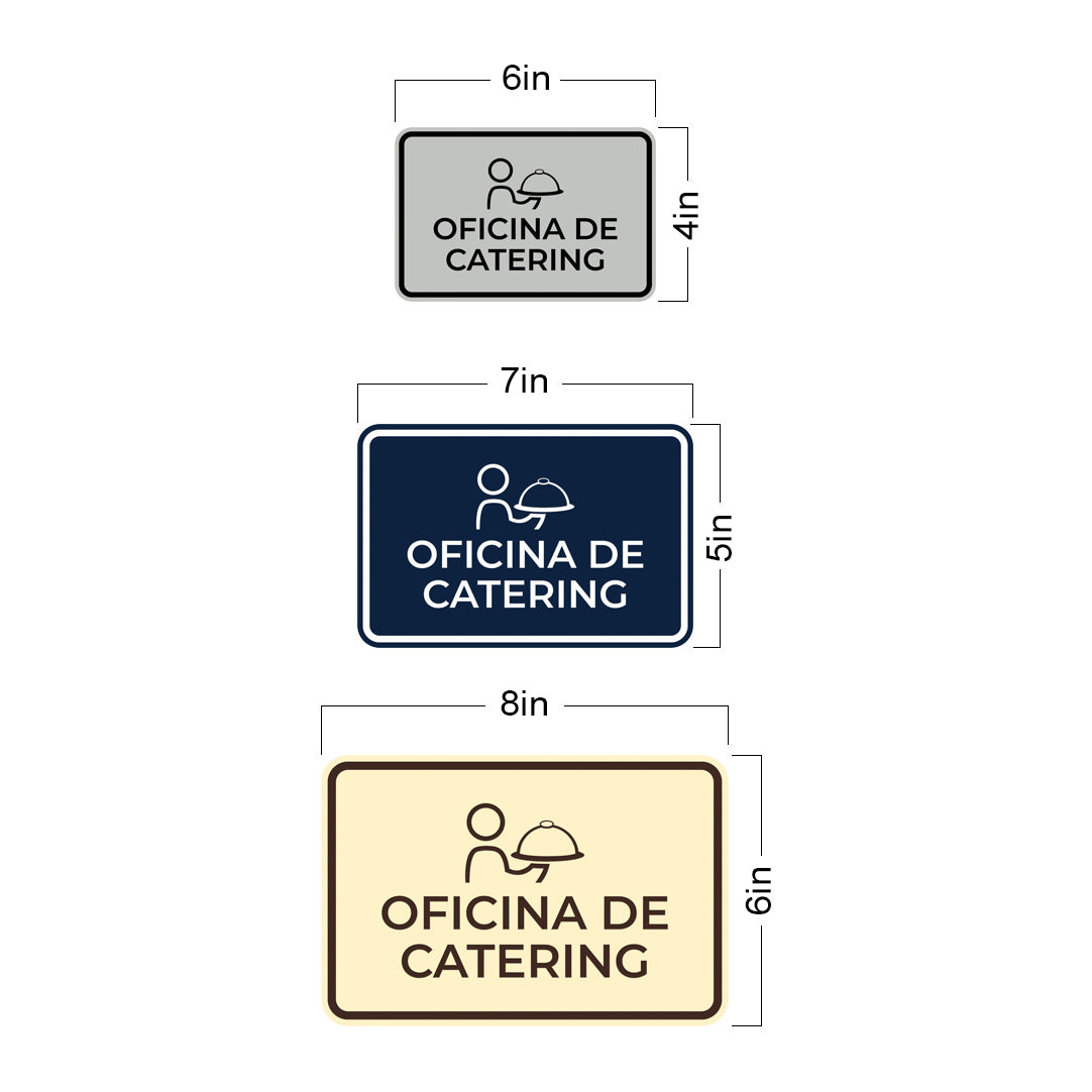 Signs ByLITA Classic Framed Oficina de Catering Door or Wall Sign
