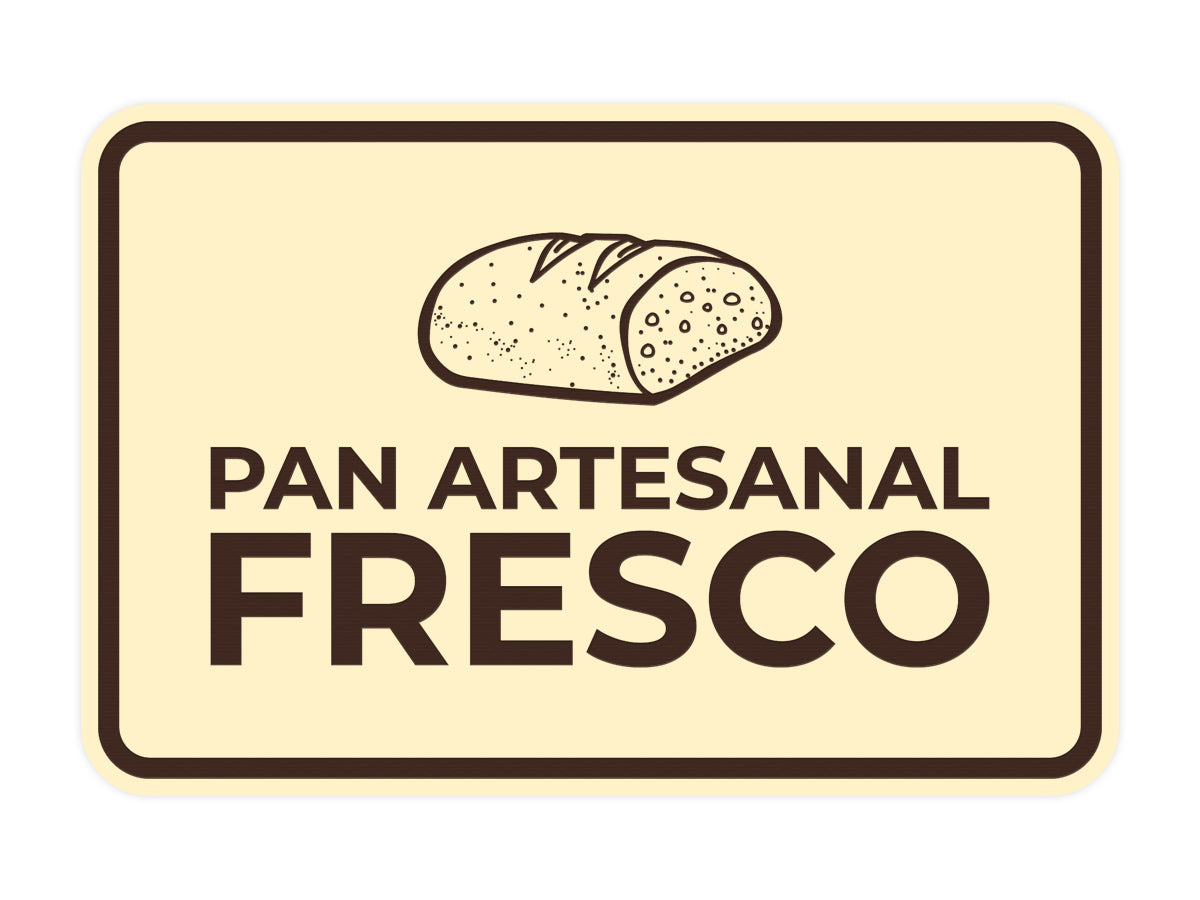 Signs ByLITA Classic Framed Pan Artesanal Fresco Door or Wall Sign