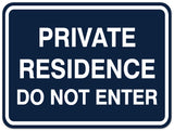 Signs ByLITA Classic Framed PRIVATE RESIDENCE DO NOT ENTER Door or Wall Sign Durable ABS Plastic | Laser Engraved | Easy Installation | Elegant Design
