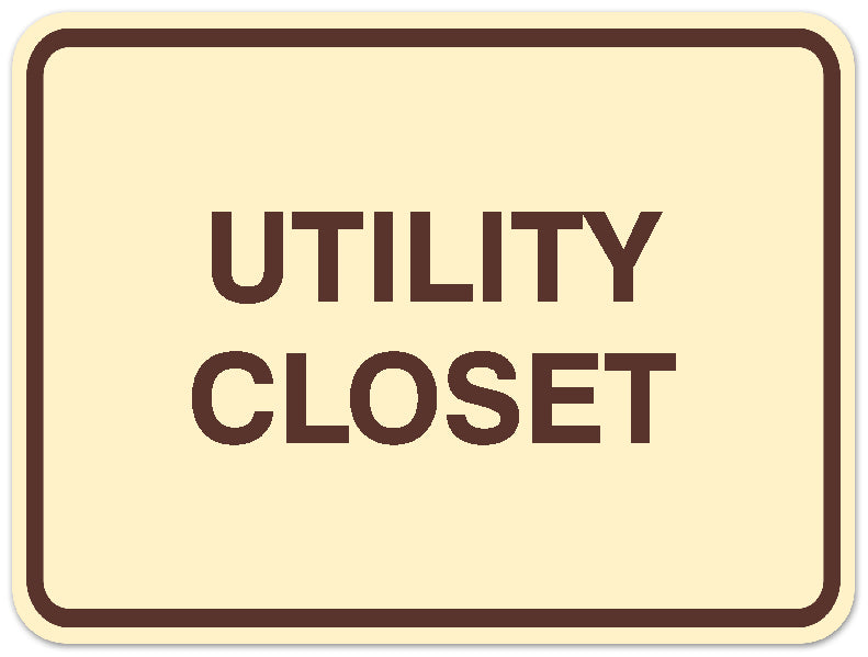 Signs ByLITA Classic Framed Utility Closet Sign | Durable Material | Storage