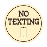 Signs ByLITA Circle No texting (Cellphone) Wall or Door Sign