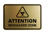 Signs ByLITA Classic Framed Attention: Biohazard Zone Door or Wall Sign Easy Installation | Health And Safety | Building And Warning Signs