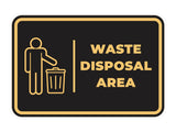 Signs ByLITA Classic Framed Waste Disposal Area Door or Wall Sign Easy Installation | Health And Safety | Building And Hospitality Signs