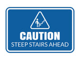Signs ByLITA Classic Framed Caution: Steep Stairs Ahead Door or Wall Sign Easy Installation | Health And Safety | Building And Warning Signs