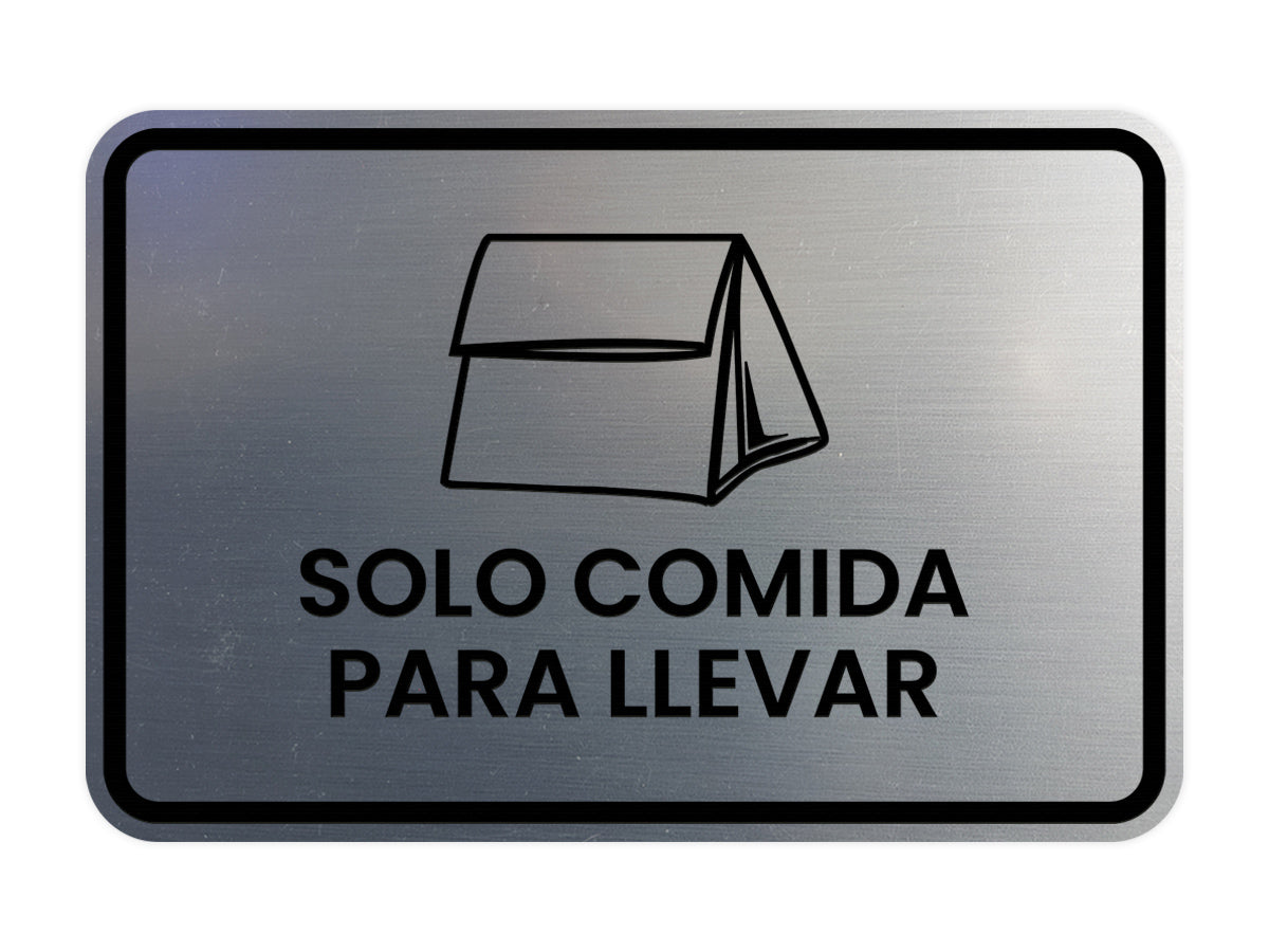 Signs ByLITA Classic Framed Solo Comida para llevar Door or Wall Sign
