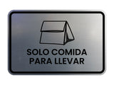 Signs ByLITA Classic Framed Solo Comida para llevar Door or Wall Sign