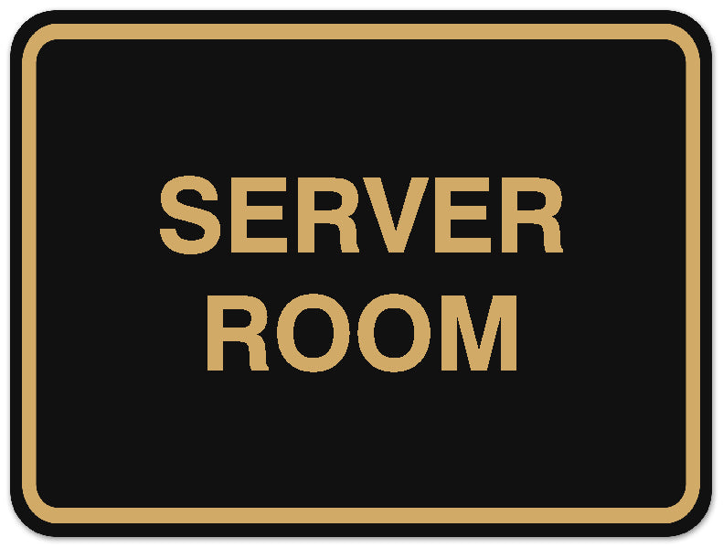 Signs ByLITA Classic Framed Server Room Sign | Durable Material | Office