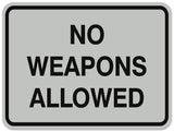 Signs ByLITA Classic Framed NO WEAPONS ALLOWED Door or Wall Sign Durable ABS Plastic | Laser Engraved | Easy Installation | Elegant Design
