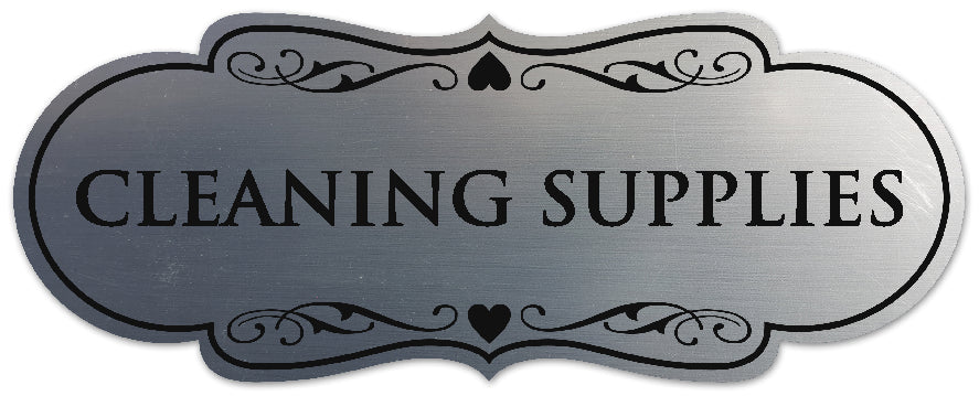 Signs ByLITA Designer Cleaning Supplies Sign - Easy Installation | Durable Wall or Door Sign