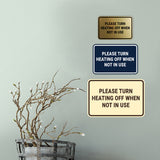 Signs ByLITA Classic Framed Please Turn Heating Off When Not In Use Door or Wall Sign | Eco-Friendly Home Signs