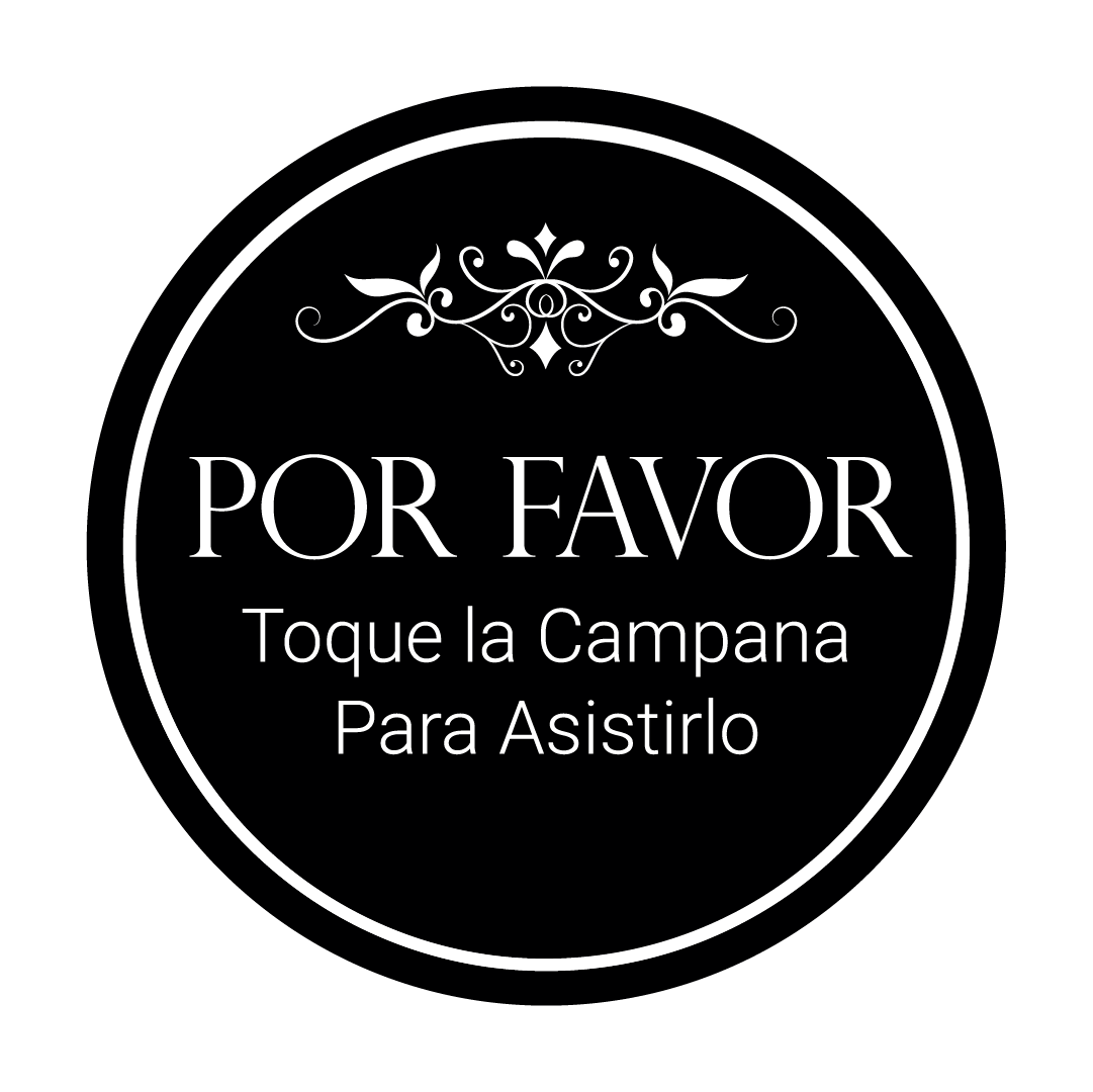 Signs ByLITA Circle Por Favor Toque la Campana Para Asistirlo Wall or Door Sign