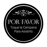 Signs ByLITA Circle Por Favor Toque la Campana Para Asistirlo Wall or Door Sign
