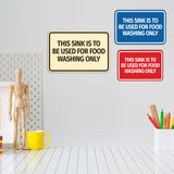 Signs ByLITA Classic Framed This Sink is to be Used for Food Washing Only Wall or Door Sign
